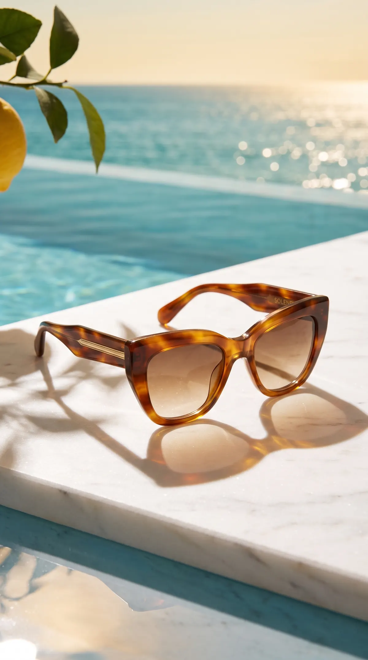 SOLÈNE Riviera sunglasses by the pool